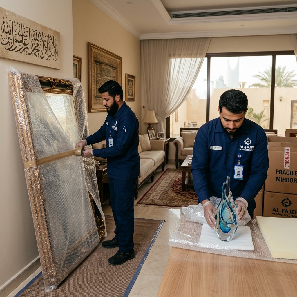 عامل السلطان يغلف الزجاج لحمايته من الكسر بالرياض